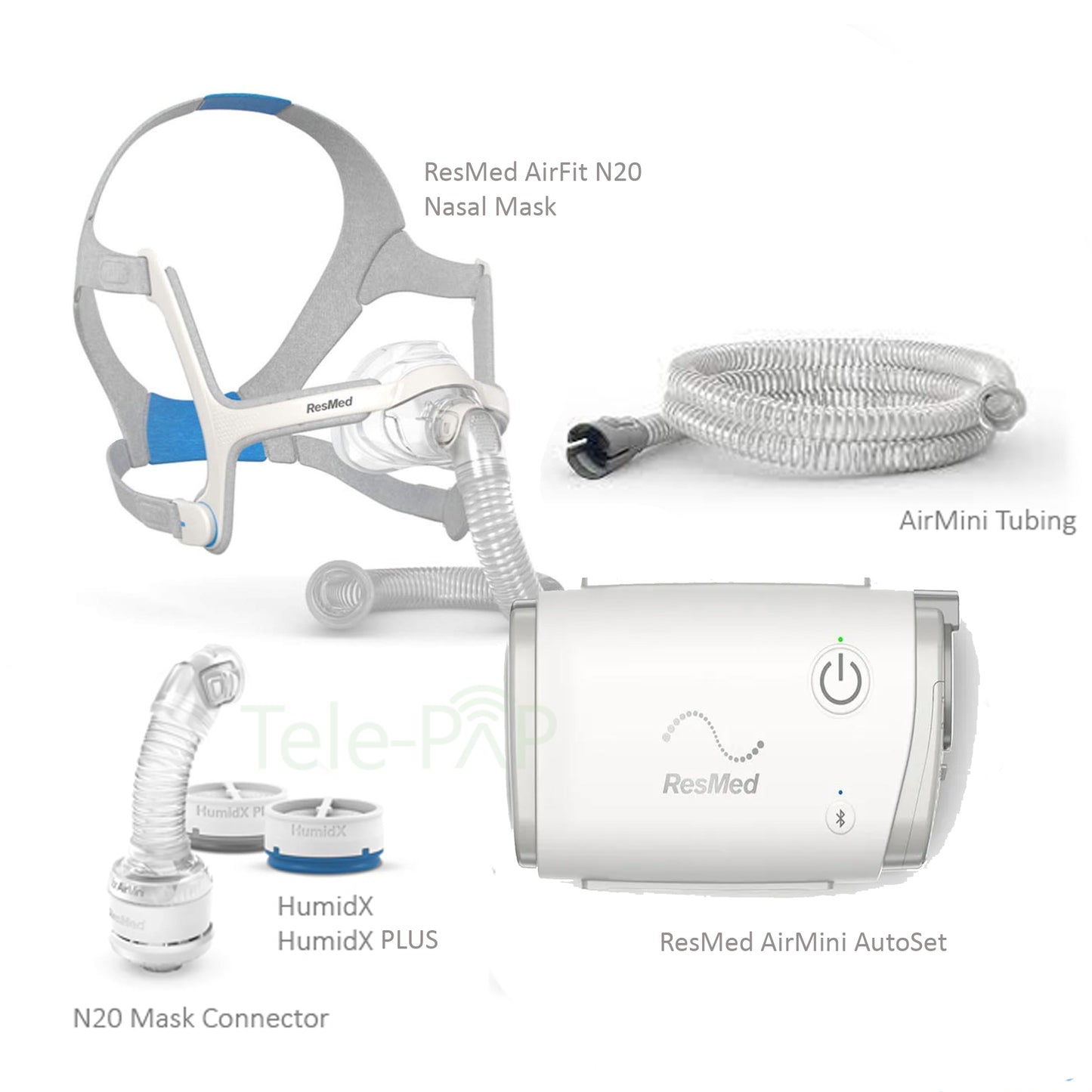 ResMed AirMini AutoSet with AirFit N20 Nasal Mask